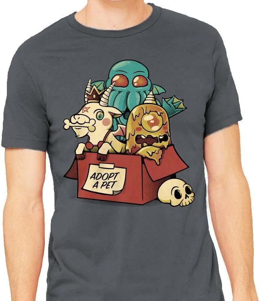 TeeFury - Adopt A Monster Kawaii Pet - Mens Cosmic, Cthulhu, Books - T-Shirt