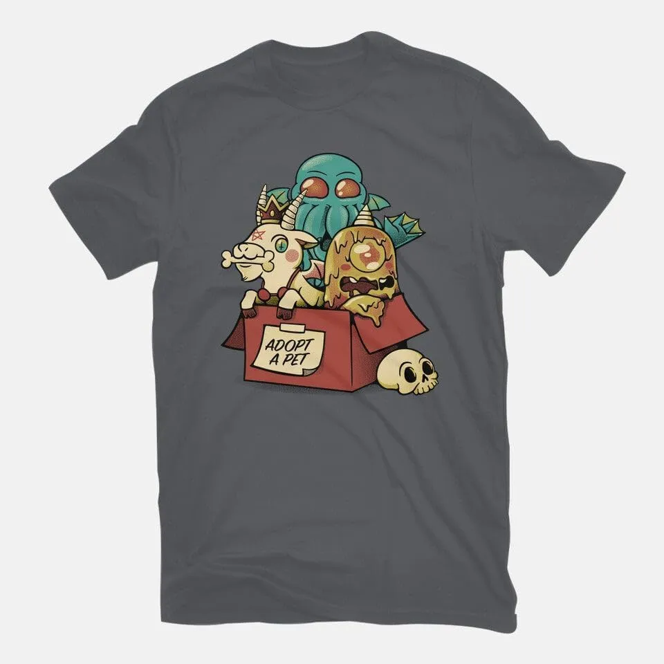 TeeFury - Adopt A Monster Kawaii Pet - Mens Cosmic, Cthulhu, Books - T-Shirt