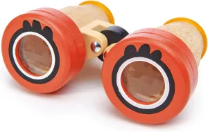 Tender Leaf Toys - Safari Binoculars - Wooden Binoculars with Kaleidoscope Lenses for Kids - Adjustable Pretend Play Toy for Safari Adventures - Ages 3 