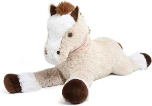 Tezituor Big Stuffed Horse Animal Toy, 35 Inches Large Realistic Horse Plush Pillow, Soft Brown Pony Toys Gift for Kids Girlfriend