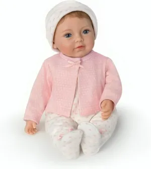 The Ashton-Drake Galleries Little Ellie Tiny Miracles Lifelike Baby Girl Doll Realistic Hand Rooted Hair Fully Poseable with Soft RealTouch® Vinyl Skin and Bean Bag Body Ages 3 and Up 10"-Inches
