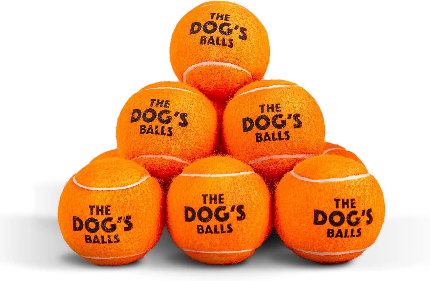 The Dog's Balls, Dog Tennis Balls, 12-Pack Orange, 2.5 Inches Diameter Dog Toy, Strong Dog & Puppy Ball for Training, Play, Exercise & Fetch