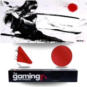 The Gaming Mat Company Single Player MTG Playmat & Mouse Pad – 28" x 14" Samurai Girl Gaming Mouse Pad Compatible with Magic: The Gathering playmats, MTG Cards, TCG Gaming mat