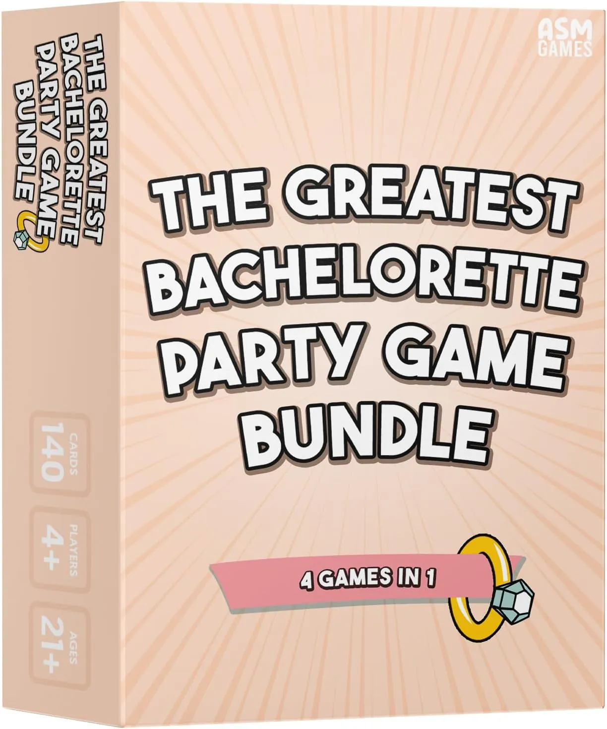 The Greatest Bachelorette Party Game Bundle - 4 Games in 1, Perfect for a Bachelorette Party, Girls Night or Bridal Shower