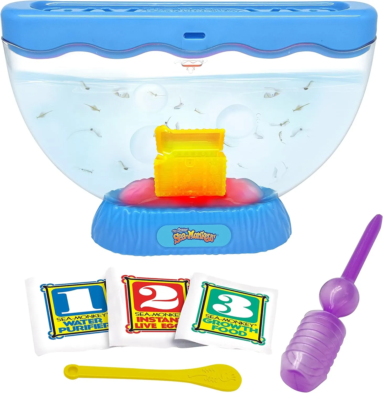 The Original Sea Monkeys - Ocean Treasure Aquarium - Grow Your Own Pets Educational Science Kit - Amazing Science Experiments for Kids - Grow Your Own Pets - Random Colour Supplied