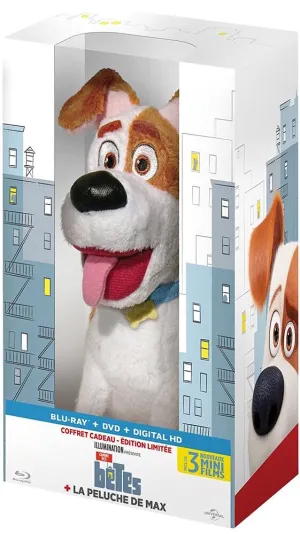 The Secret Life of Pets plus Max The Fluffy Toy (Blu-Ray & DVD Combo) [ Blu-Ray, Reg.A/B/C Import - France ]
