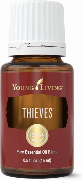 Thieves Essential Oil Blend by Young Living, 15 Milliliters | Topical and Aromatic | Vegan & Gluten-Free | Aromatherapy Diffuser | Natural & Organic Premium Oils