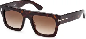 Tom Ford FAUSTO FT 0711 Dark Havana/Light Brown Shaded 53/20/145 unisex Sunglasses