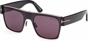 Tom Ford EDWIN FT 1073 Shiny Black/Smoke 54/21/145 unisex Sunglasses