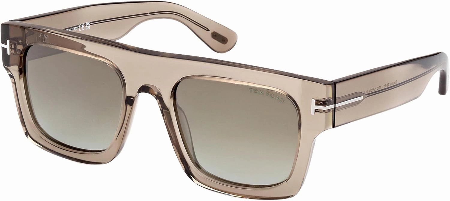 Tom Ford FAUSTO FT 0711 Transparent Brown/Green 53/20/145 unisex Sunglasses