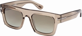 Tom Ford FAUSTO FT 0711 Transparent Brown/Green 53/20/145 unisex Sunglasses