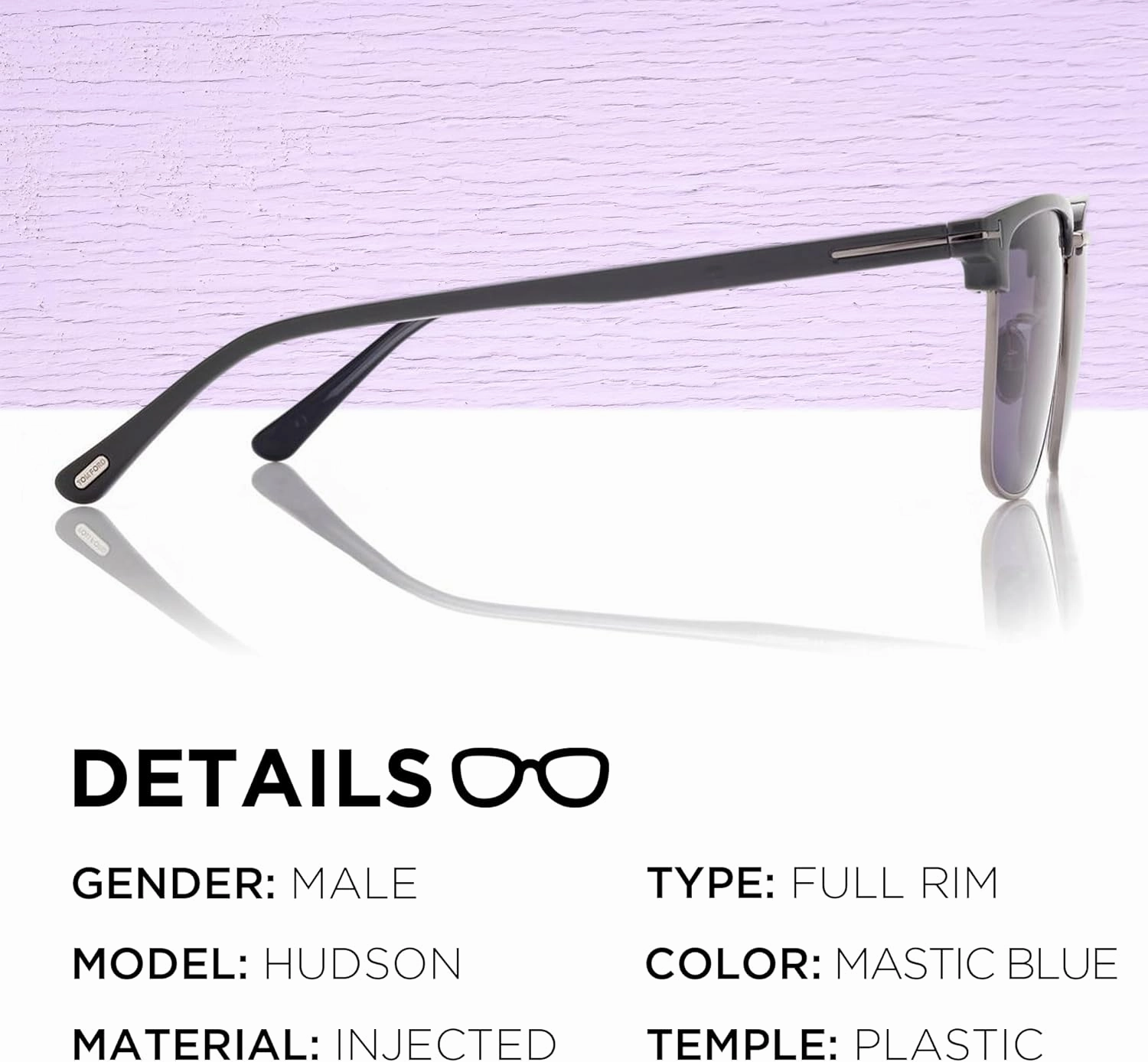 Tom Ford FT0997-H HUDSON-02 Square Shape Sunglasses   Bundle With eSHADES Eyewear Cleaning Kit