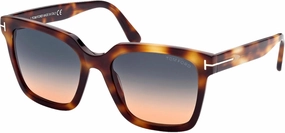 Tom Ford SELBY FT 0952 Blonde Havana/Green Shaded 55/19/140 women Sunglasses