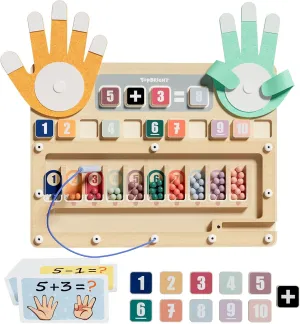 TOP BRIGHT Learning Toys for 2-4 Years - Kids Finger Counting Math Number Blocks, Magnetic Color and Number Maze, Homeschool Supplies for Kid, Montessori Toy for 3 4 5 Year Old Boys Girls