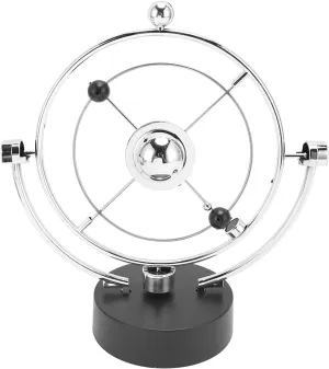 TOPINCN Perpetual Motion Machine Asteroid Toy, Electronic Swinging Model USB Battery Electronic Perpetual Motion Swing Balance Balls Decoration Teaching Tool Office Ornament