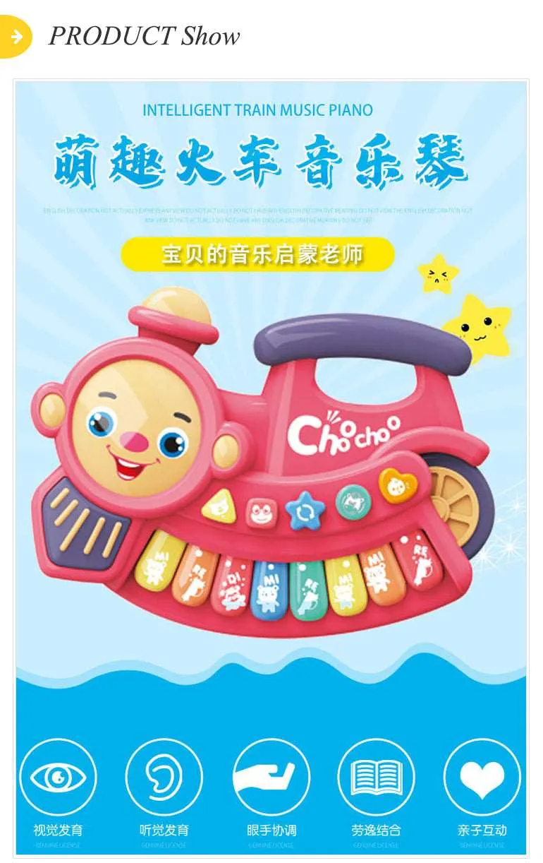 TOY Animal Sound Piano Musical Train Toy for Toddlers