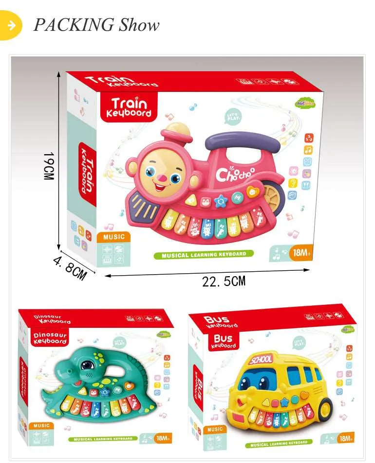 TOY Animal Sound Piano Musical Train Toy for Toddlers