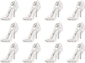 TOYANDONA 12Pcs Christmas Tree Hanging Ornaments, Christmas High Heel Shoes Ornaments for Christmas Tree Holiday Party Decorations