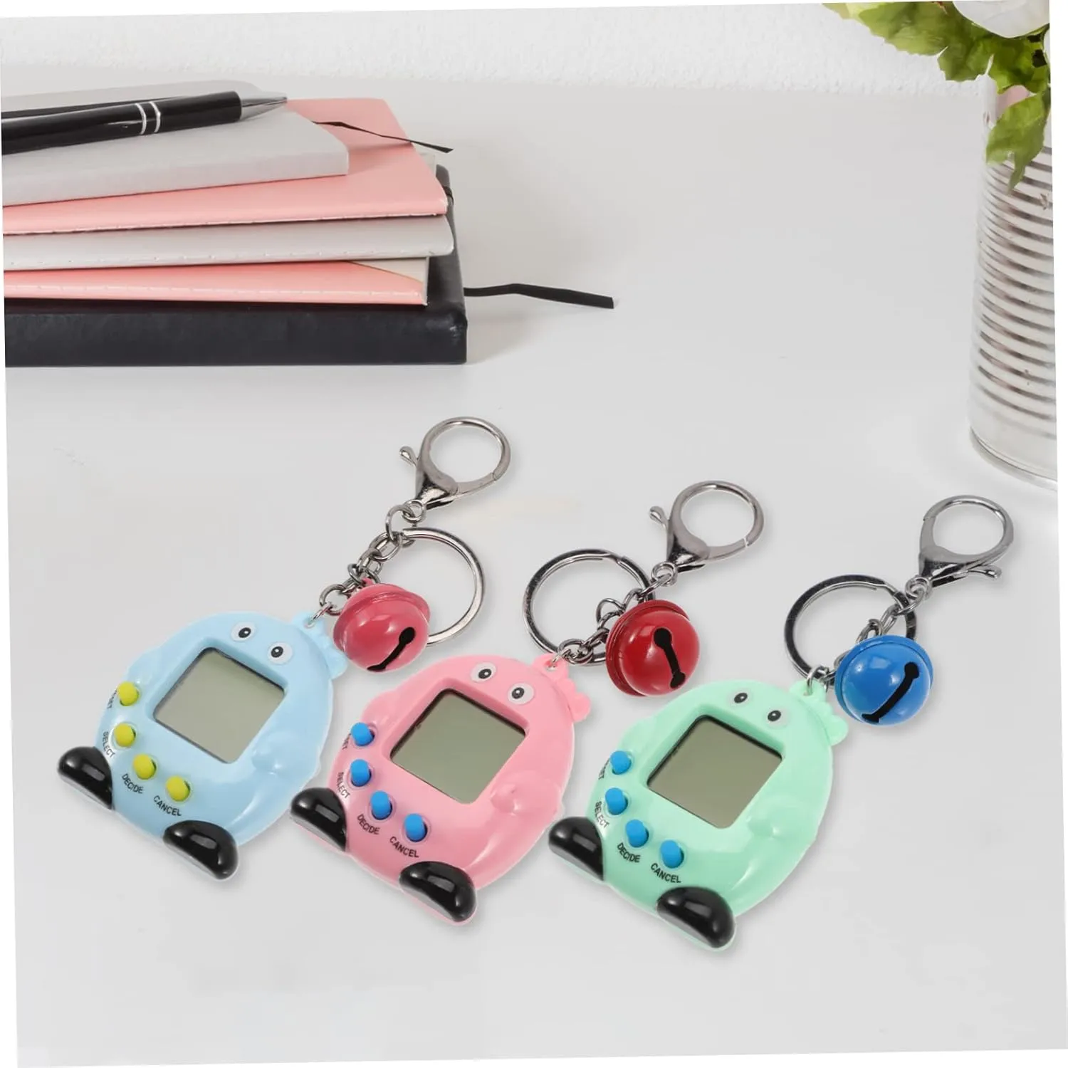 Toyvian 3pcs Electronic Pet Machine Handheld Pet Game Machine Retro Handheld Game Machine Pet Simulate Keychain Virtual Digital Pet Kid Toys Creative Machine Toy Pocket Child Abs