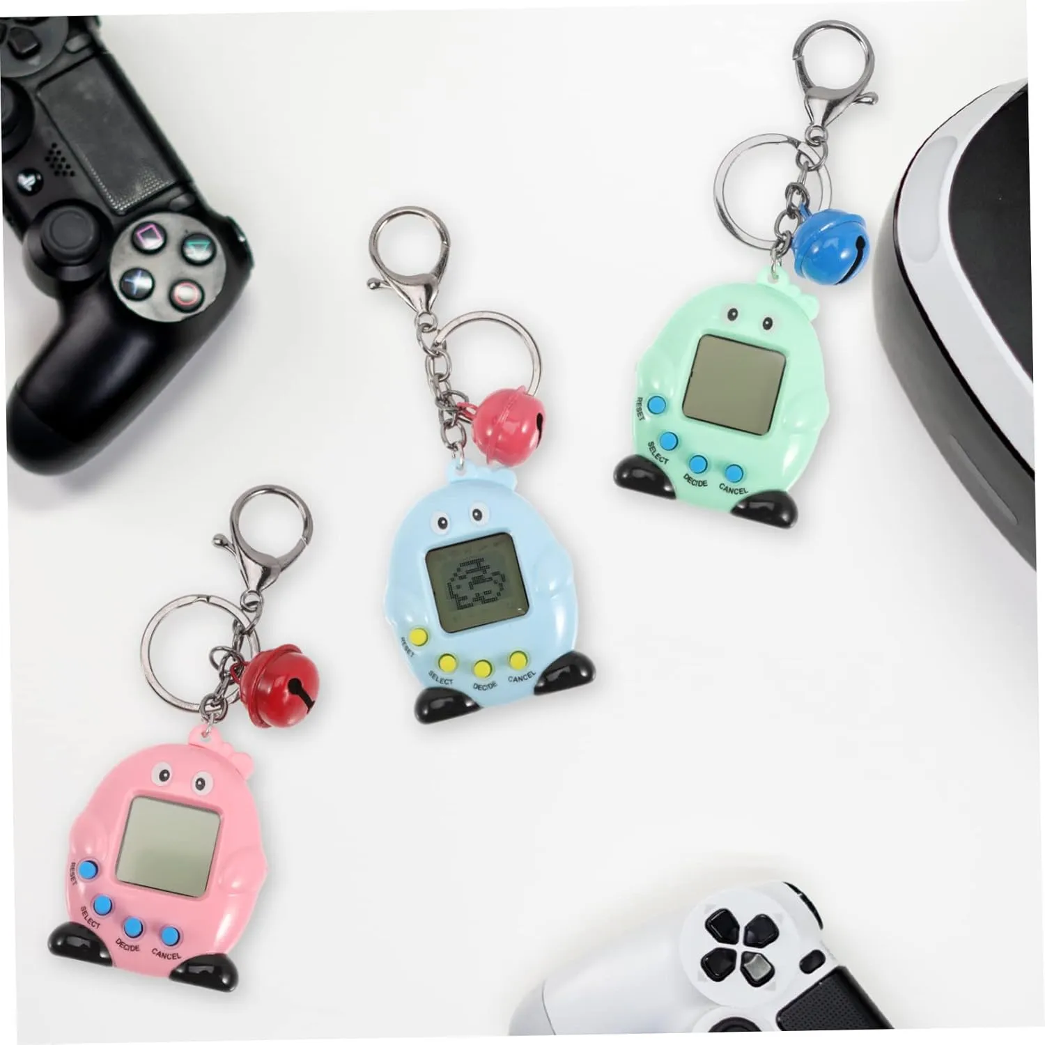 Toyvian 3pcs Electronic Pet Machine Handheld Pet Game Machine Retro Handheld Game Machine Pet Simulate Keychain Virtual Digital Pet Kid Toys Creative Machine Toy Pocket Child Abs