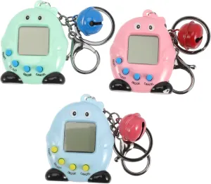Toyvian 3pcs Electronic Pet Machine Handheld Pet Game Machine Retro Handheld Game Machine Pet Simulate Keychain Virtual Digital Pet Kid Toys Creative Machine Toy Pocket Child Abs