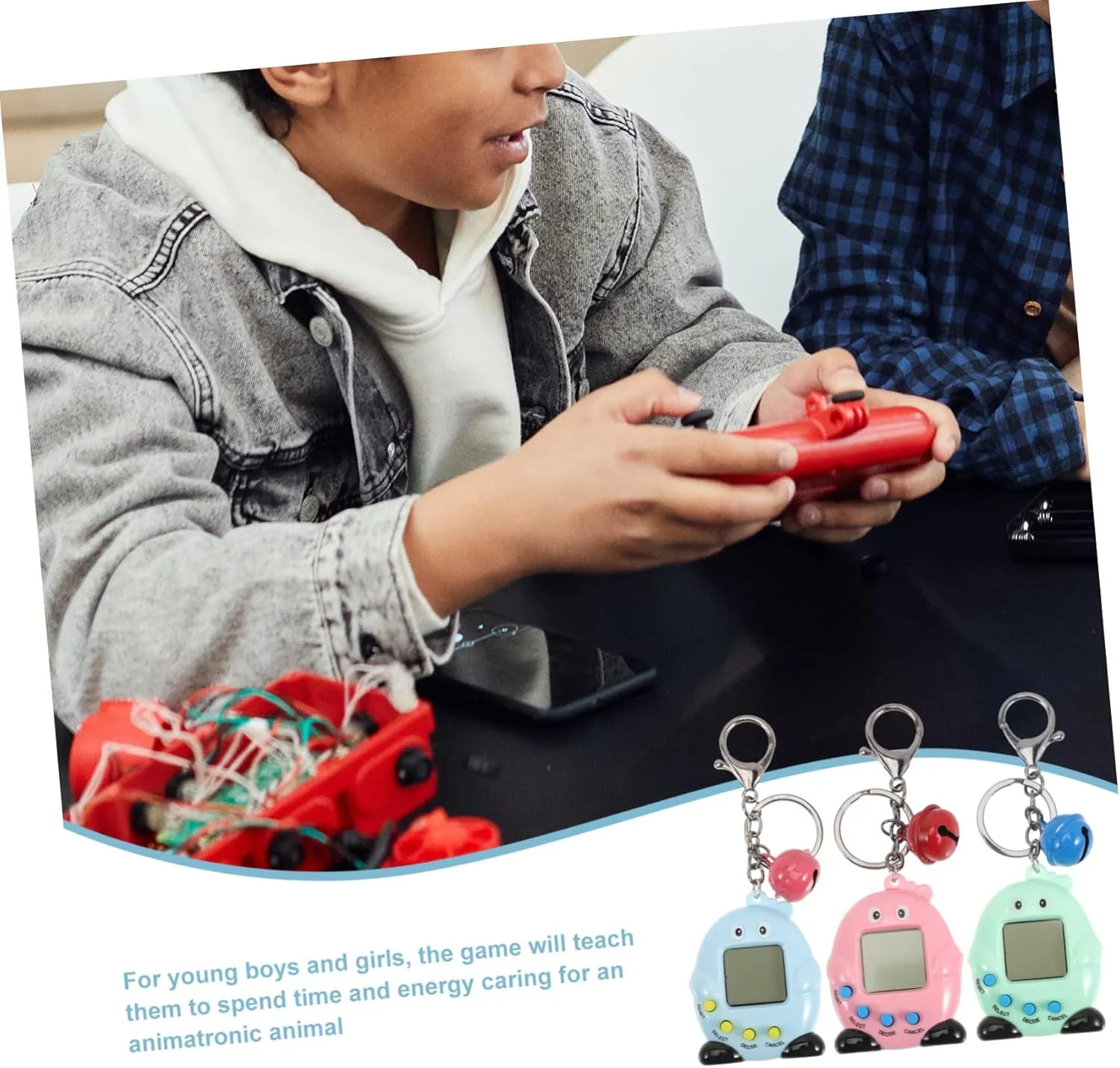 Toyvian 3pcs Electronic Pet Machine Handheld Pet Game Machine Retro Handheld Game Machine Pet Simulate Keychain Virtual Digital Pet Kid Toys Creative Machine Toy Pocket Child Abs