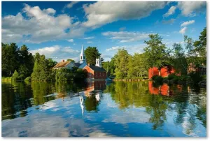 Trademark Fine Art ALI3801-C3047GG Old Town Reflection by Michael Blanchette Photography, 30x47-Inch, 30x47