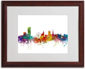 Trademark Fine Art Sheffield England Skyline II Canvas Art by Michael Tompsett, 16 by 20-Inch, Wood Frame