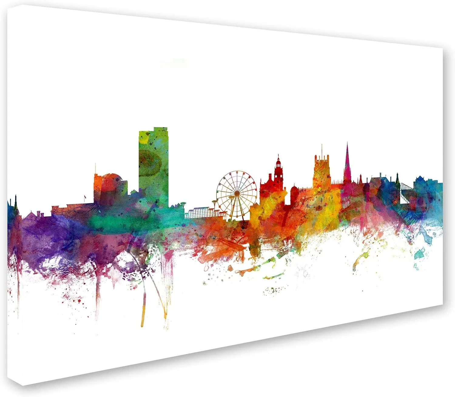 Trademark Fine Art Sheffield England Skyline II Canvas Art by Michael Tompsett, 16 by 24-Inch