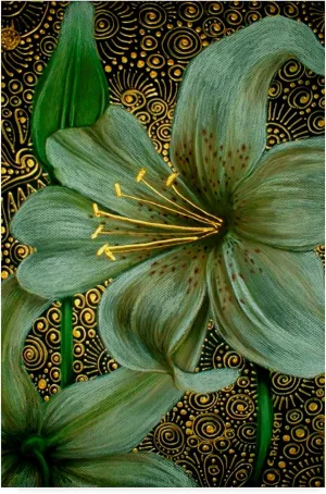 Trademark Fine Art White Tiger Lilies by Cherie Roe Dirksen, 16x24-Inch Fine Art, Multicolor