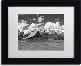 Trademark Fine Art ALI3962-B1114MF Thomas Moulton Barn by Michael Blanchette Photography, White Matte, Black Frame 11x14-Inch, 11x14