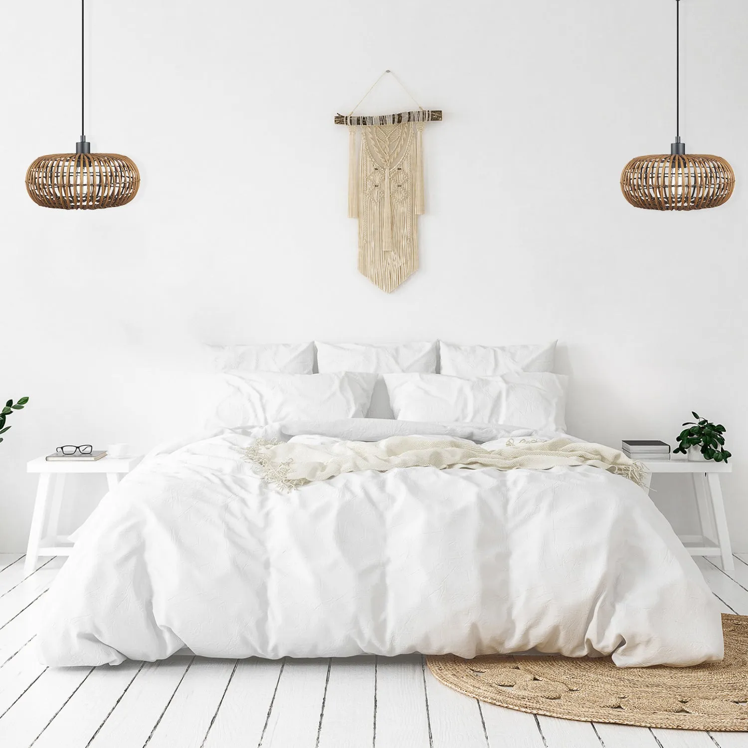 Trancoso 1-Light Rattan Shade Pendant