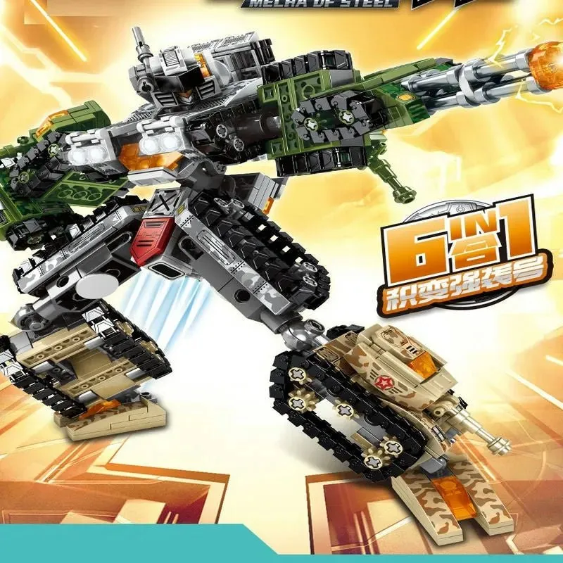 Transformers Mechanical Robot Tank Fighter Bricks Toy 894pcs