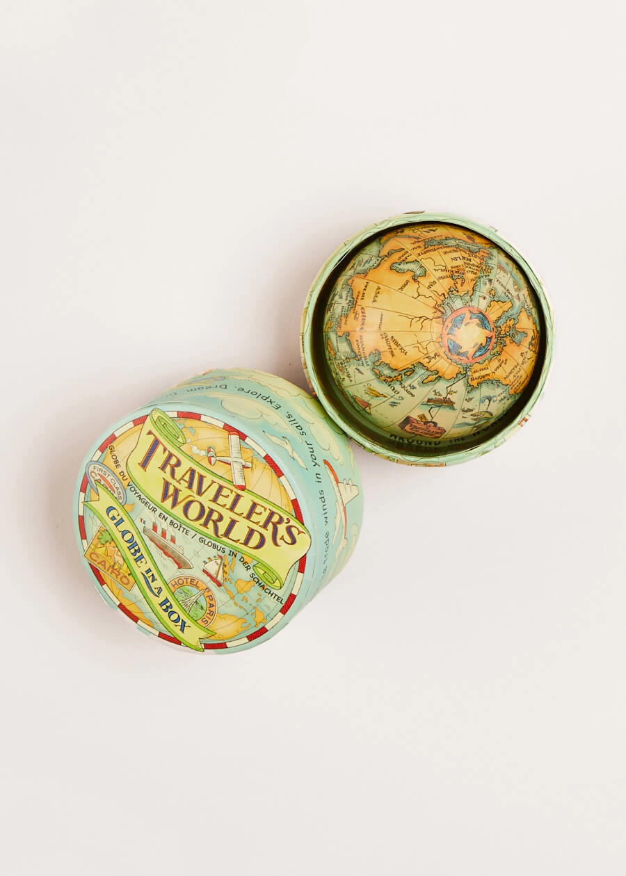 Traveller's World Globe in Box in Blue
