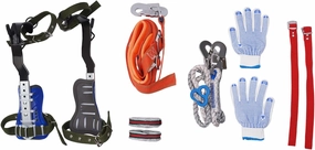 Tree Climbing Spikes Set,Adjustable Tree Climbing Gear with Extra Multi-Functional Straps,330.69Lbs Loading Trees Climbing Tools with Adjustable Safety Belt And Safety Rope ,for Jungle Survival