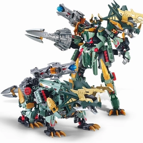 Triceratops Mecha 2-in-1 Building Blocks, Dinosaurs Transform Mech Building Sets, Robot Transforming Toys Action Figures Kits Model, Birthday for Boys, Adult Age 8-14 (Triceratops)