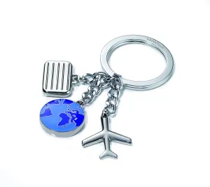 Troika Weltenblummer Travel Charms Keyring (KR1045CH)