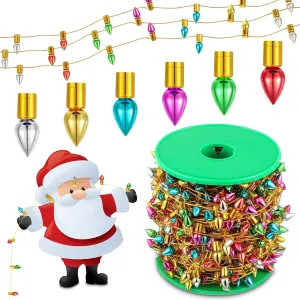 Tuanse 49.2ft Miniature String Lights for Dollhouse Fake Light String Christmas Decoration Christmas Light Accessories for Doll House Christmas Holiday Wedding Party Outdoor Indoor (Romantic Style)