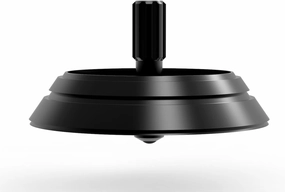 UFO Tops Los Alamos - Metal Spinning Top - Inspired by The 1951 Los Alamos, NM UFO Incident - Midnight Black Stainless Steel