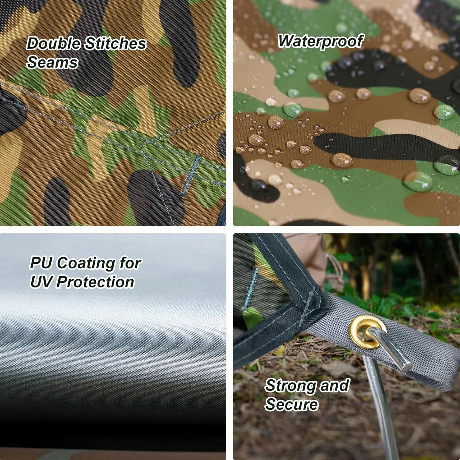 Unigear Hammock Rain Fly Waterproof Tent Tarp, UV Protection and PU 3000mm Waterproof, Lightweight for Camping, Backpacking and Outdoor Adventure