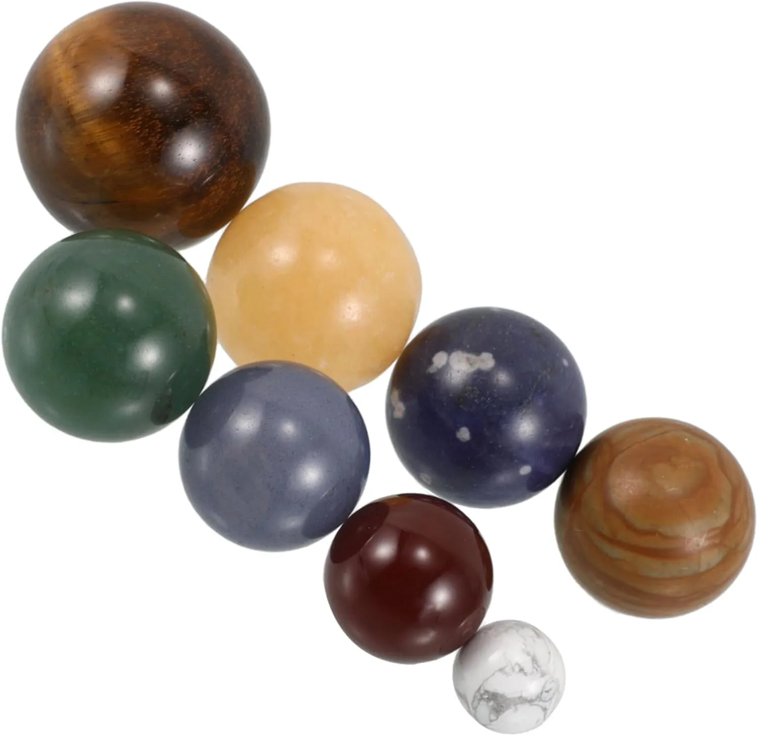 Unique Natural Stone Solar System 8 Planets Decor for Kids Adults Office Decor Educational Value