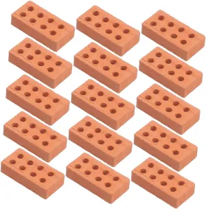 Vaguelly 150pcs Miniature Bricks for Dollhouse Construction Flexible Assembly Landscaping Accessories Safe Pottery for Creative Boys and Girls Building Projects