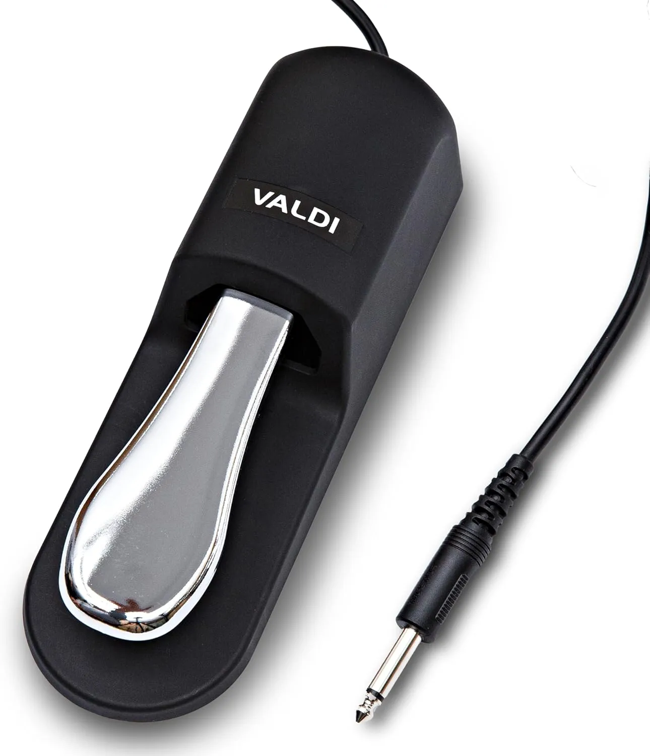 VALDI BP-3 Sustain Pedal - Universal Pedal for Keyboard Piano, Digital Pianos, MIDI Keyboards & Synths - Conversion Switch for All Brands - 1/4'' Jack, Anti-Slip Design, Extended Cable (BLACK)