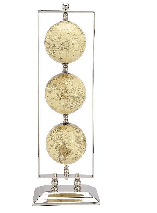 Vertical Triple Cream Globe Stand
