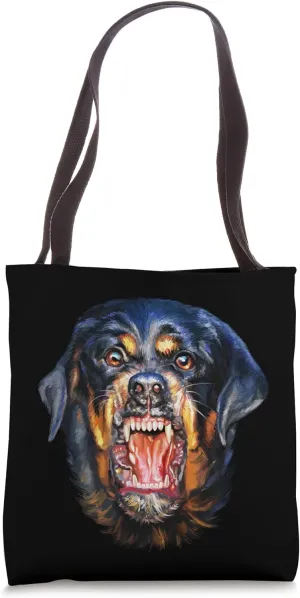 Vicious Rottweiler Dog Barking Tote Bag