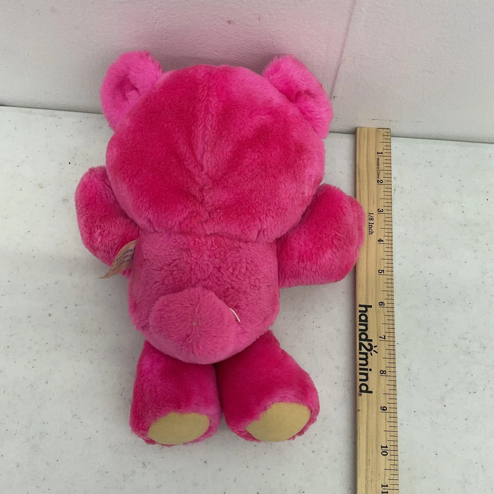Vintage Playskool Bright Pink Nosey Bear Balloon Nose Plush Teddy Doll Untested
