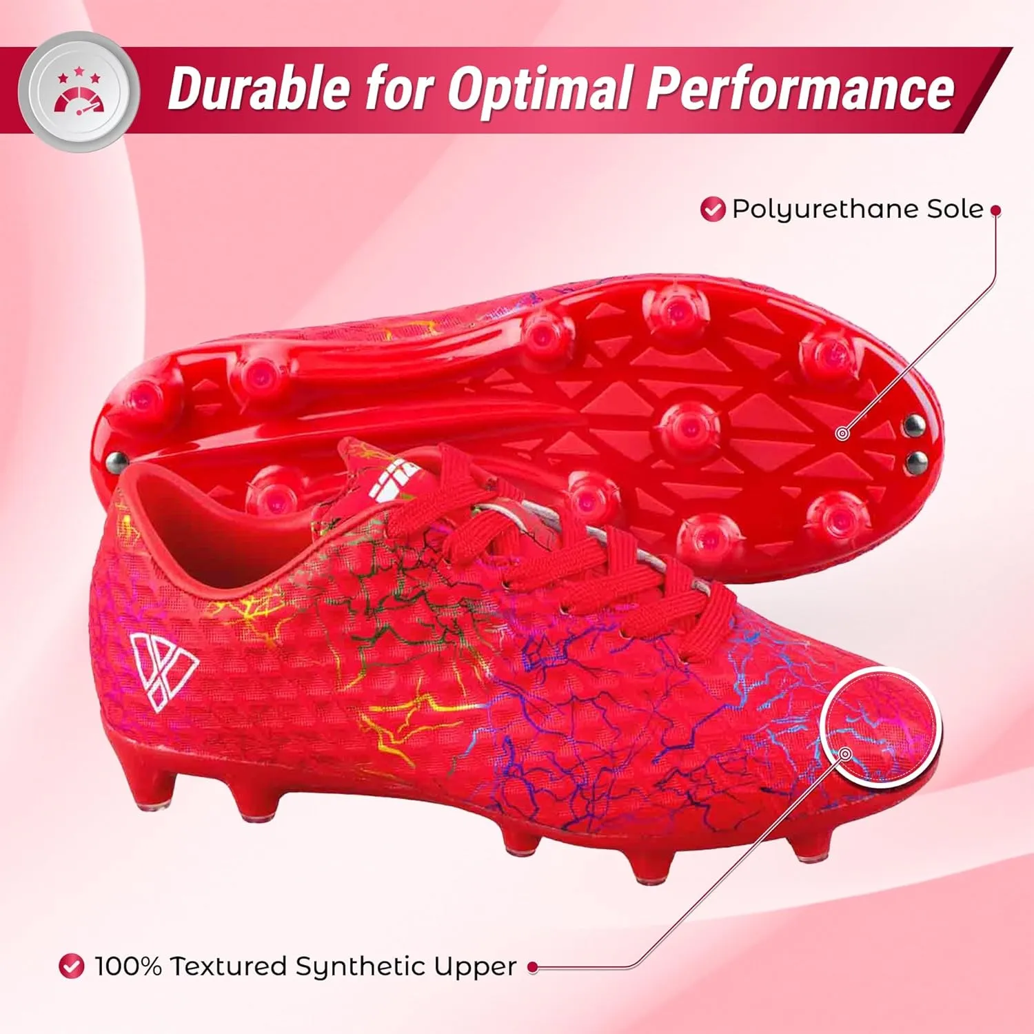 Vizari Zodiac Firm Ground Soccer Cleats Boys Girls | Lightweight & Durable Youth Football Shoes with Molded TPU Outsole | Outdoor Training & Matches