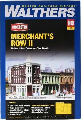 Walthers Cornerstone Series Kit HO Scale Merchant's Row II