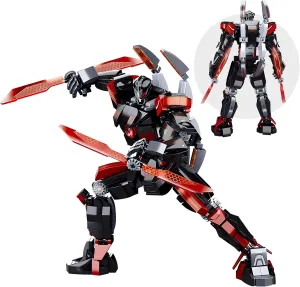 Wanderer Mech Building Blocks Set for Adults，Dark Robot Model Building Kit with 2 Multiple Weapons, 585 Pcs Creative Collectible Gift for Boys Kids 8-12