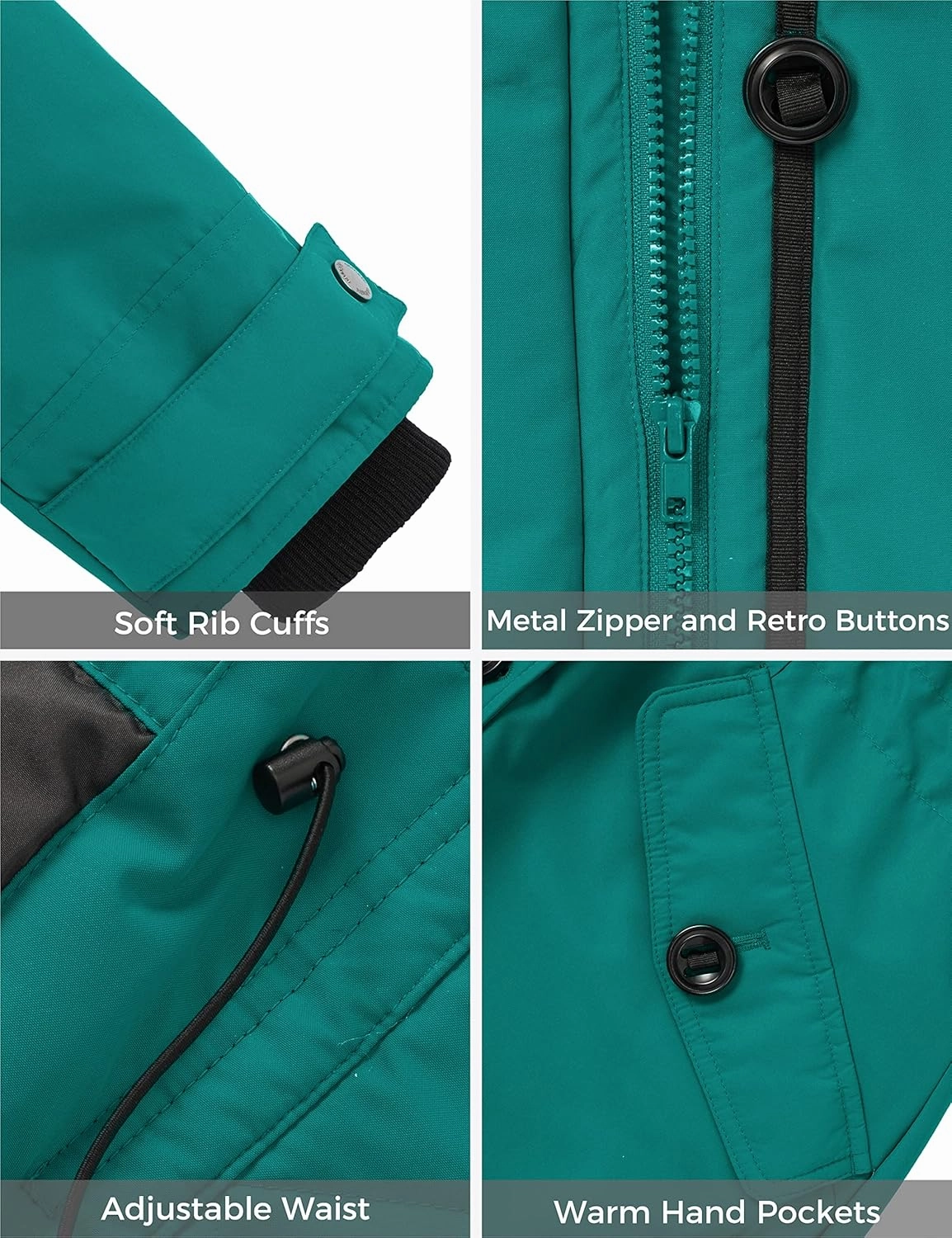 wantdo Women's Hooded Winter Coat Waterproof Warm Long Puffer Jacket Parka